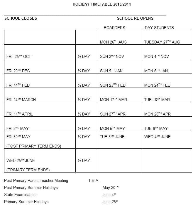 School Calendar